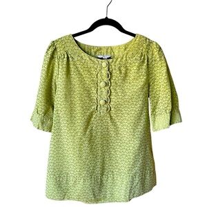 Banana Republic Women’s Blouse Top Shear Green Sz M